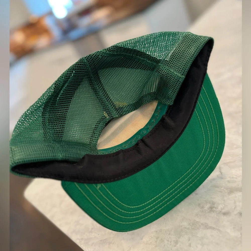 Vintage 80s Camaro Z28 Green White Snapback Hat Original Car, Flat Bill